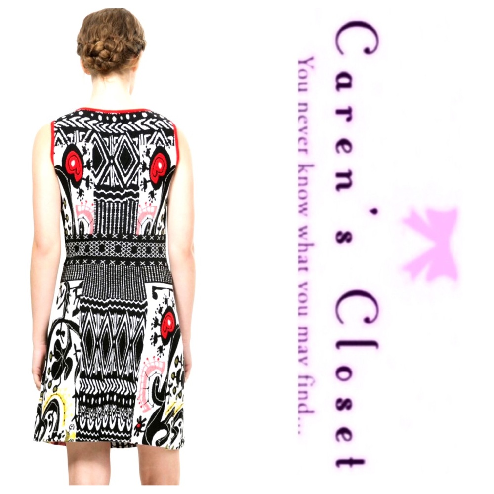 Disigual By C Lacroix Stretch Knit Graphic Dress - Picture 2 of 8